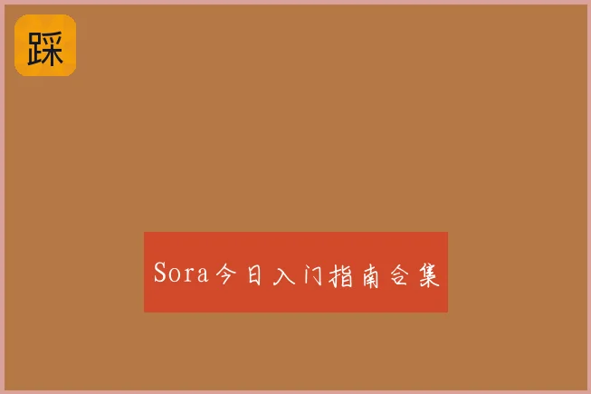 Sora今日入门指南合集